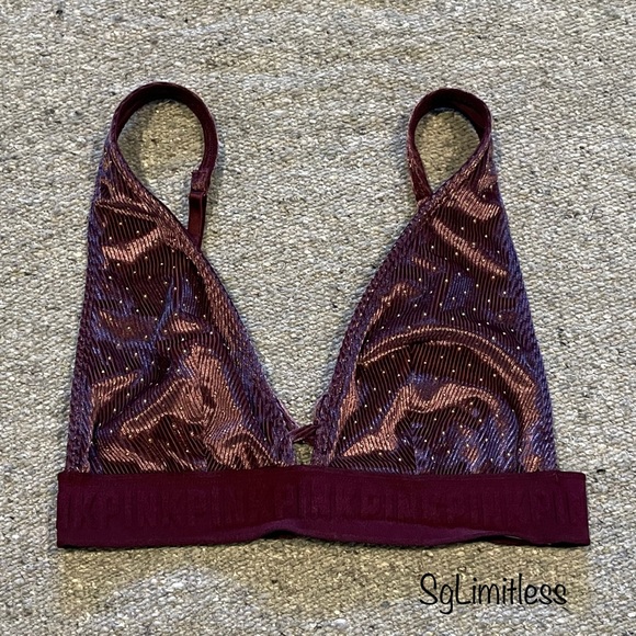 PINK VS Velvet Bralette - Picture 1 of 5